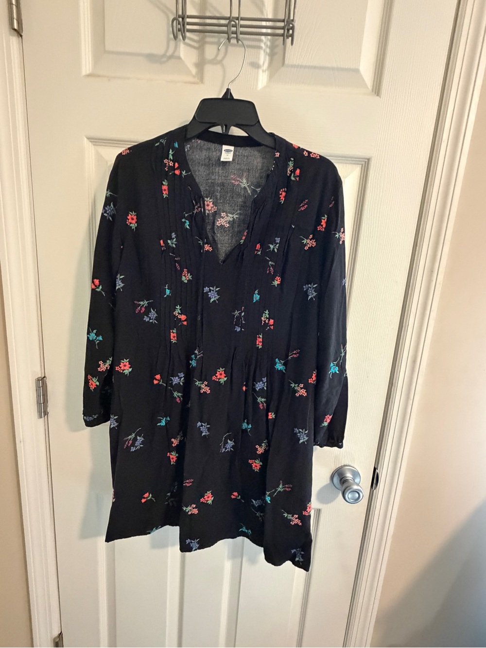 Old Navy Black Floral Mini Dress